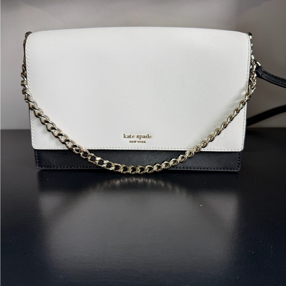 kate spade Handbags - KATE SPADE Two-Tone White and Black Chain Strap Crossbody